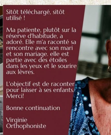 Témoignage de Virginie, orthophoniste : « Sitôt téléchargé, sitôt utilisé ! Elle est partie avec des étoiles dans les yeux. »